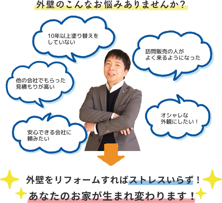 外壁のこんなお悩みありませんか?